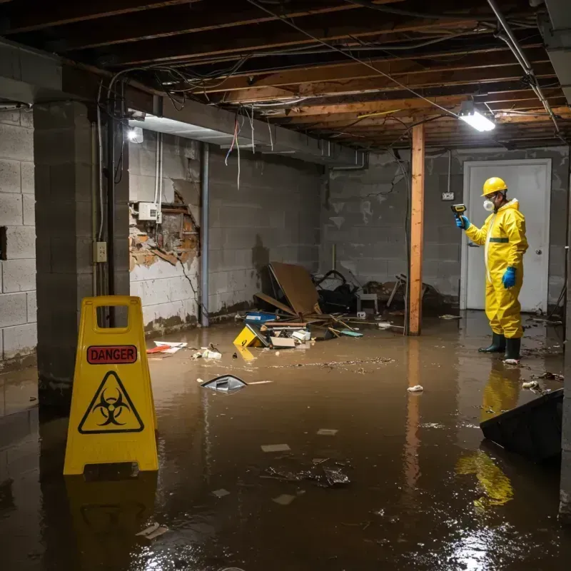 Flooded Basement Electrical Hazard in McDonough, GA Property